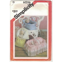Simplicity 6056 285 Baby Doll Carrier Basket Bunting Pattern Uncut Vintage 1980s - £10.17 GBP