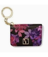Victoria&#39;s Secret Midnight Floral Key Chain Card Holder Purse Wallet - £18.56 GBP