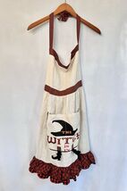 Halloween Apron Pier 1 Imports The Witch Is In Cotton One Size Pockets R... - €8,67 EUR