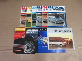 Vintage Lot of 10 1980s 1990s Trucks Vans Ford Datsun Dodge Chevy Brochu... - $120.27