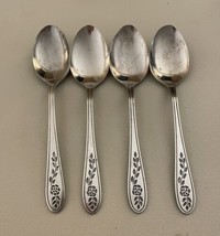 Rogers Floral Trellis 4 Teaspoons Stainless Made in Japan - £15.49 GBP