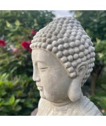 Large Buddha Garden Statue For Sale 16" Outdoor Concrete Zen Yard Sculpture Ceme - $178.99