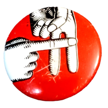1970s Woodstock Anarchist Party PInback Protest Counter Hippy Pinback - $47.47