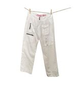 Johnny Was Cargo Pants White Size 4 100% Linen Pete and Greta - $103.95