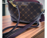 Nine West Womens Brooklyn Mini Crossbody Bag Dark Brown with Chain Trim ... - £19.73 GBP