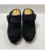 Veronica Beard Womens Black Dacey Suede Slip On Heels Clogs Shoes Size 5 - $216.87 CAD