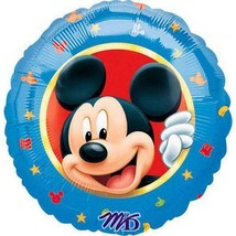 Mickey Mouse Portrait Round Foil Mylar Balloon 1 Count Birthday Party Su... - £2.54 GBP