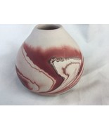 Nemadji Art Pottery Bulbous Vase USA Vtg 4” Earth Tone Vessel - $24.74