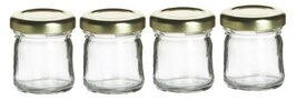 Perfume Studio Small Mini Glass Jar with Lids; Ideal Container for Jam, Honey, S - £7.87 GBP