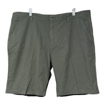 Rodd &amp; Gunn Mens Dark Green Cotton Stretch Flat Front Casual Shorts Size 42 - $9.99