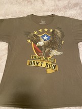 Patriotism graphic t shirt America military eagle Large - $14.01