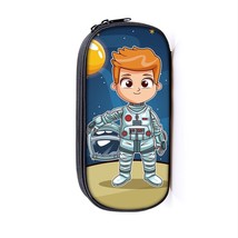 Astronaut / Spaceship Cosmetic Case Pencil Bag Starry Night Galaxy Kids Stationa - £11.19 GBP