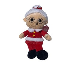 Holiday Time Big Brown Sparkle Eyes Christmas Granny 11” Plush Stuffed Toy NWT - £10.87 GBP