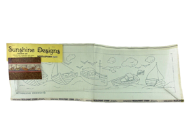 Sunshine Designs Printed Canvas Boats in a Row on the Sea 25x6 in. - £18.86 GBP