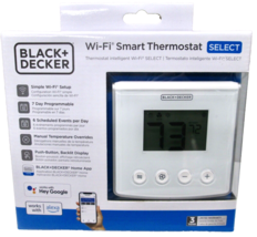 New BLACK + DECKER Wi-Fi Smart Thermostat Select in White  - Works with Alexa - $28.49