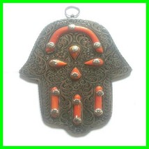 Hamsa Hand Fatima Evil Eye Protection Good Luck Meta Multicolor Khmisa Khamsa Ev - £33.87 GBP