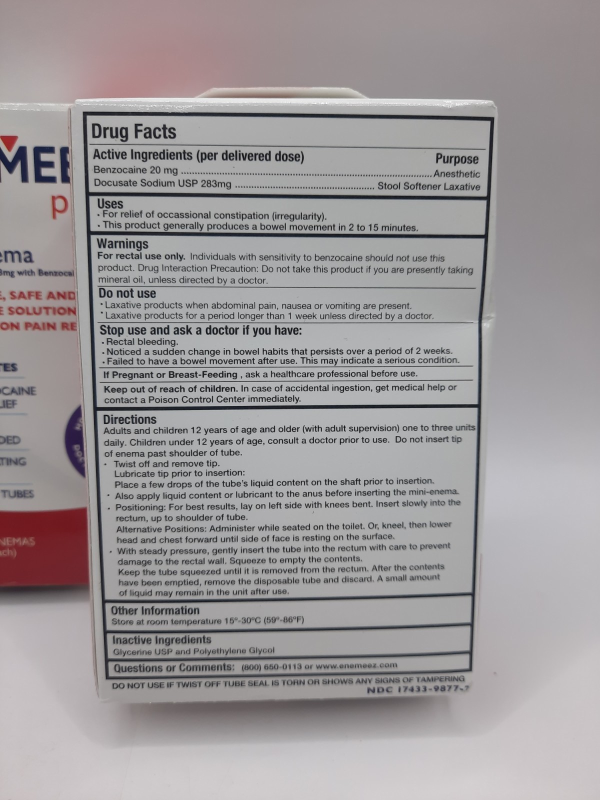 ENEMEEZ PLUS 2ct Mini-Enema constipation relief DocuSol NIB 12/26 & Up ☆2 BOXES☆ Item image 4