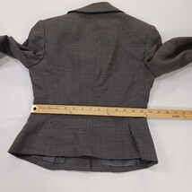 Georgiou Studio Woman’s Gray 3-Button Collar Wool Blend  Blazer Jacket Size 0 image 6