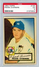 1952 Topps Frank Overmire #155 PSA 5 P1312 - £61.23 GBP