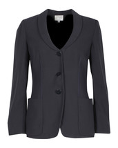 Armani Collezioni Single-Breasted Blazer In Wool Women Blue Size 42 - $109.25