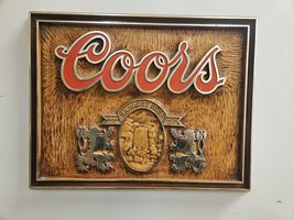 Coors Banquet Beer Since 1873 Bar Tavern Sign Fake Wood Carving (Plastic... - $54.59 CAD
