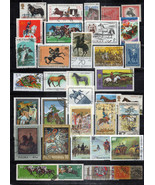 Horse Stamp Collection Used Paintings Sports Farm Animals Pets ZAYIX 042... - £7.00 GBP