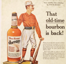 1959 Four Roses Antique Whiskey Advertisement Distillery Baseball Statue... - $555.10 MXN