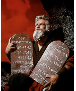 Charlton Heston in The Ten Commandments as Moses holding the tablets red... - $69.99