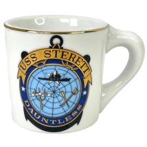 USS Sterret DDG-104 Dauntless Navy Destroyer Coffee Mug Cup Gold Rim Diner Style - £28.43 GBP