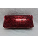 **EMPTY TIN** France Crepes Au Chocolat Red Ornate Cookie Tin 9 1/2&quot; X 4... - $40.73 CAD