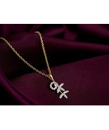 18K Gold Elegant Floral Diamond Pendant Luxurious Necklace | Sparkling D... - £270.76 GBP