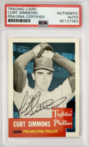 Curt Simmons Signed 1991 Topps Archives 1953 Retro #318 Phillies AUTO PSA/DNA + - £192.11 GBP