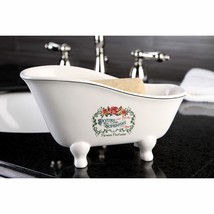 Aux Slipper Clawfoot Tub Soap Dish Floral Ceramic - £28.12 GBP