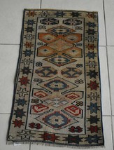 2.7x1.6 ft Small Turkish Runner Vintage Oushak Rug Anatolian Rug Faded R... - $86.14