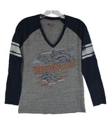 Womens S NFL Denver Broncos Officially Licensed 3/4 Sleeve T-Shirt Grey ... - $112.52 MXN