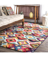 nuLOOM Lizmar Retro Vintage Area Rug, 5x8, Multi Color Living Room - €67,78 EUR