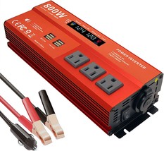 800 Watt Power Inverters For Cars, 1600 Watt Peak Power, 4 X 2 Point 4 A... - $72.95