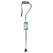 Blue Jay Offset Handle Cane with Soft Foam Grip and Wrist Strap - Silver - £19.38 GBP