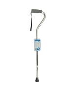 Blue Jay Offset Handle Cane with Soft Foam Grip and Wrist Strap - Silver - £17.78 GBP