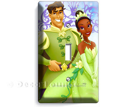 Princess Tiana and a Prince Naveen the frog single light switch wall pla... - €10,35 EUR