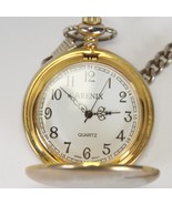 Arenix Quartz Pocket Watch with Chain 2&quot; Dia  NOT TESTED - $16.65