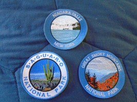 3 High Quality National Park Patches -Niagara Falls, Saguaro and Smoky Mtns - £3.18 GBP