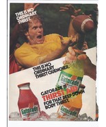 80&#39;s Gatorade Sports Drink Print Ad Football Vintage 8.5&quot; x 11&quot; - £15.09 GBP