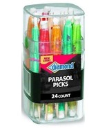 24 PARASOL pArTy TOOTH PICKS Little Umbrella POLYNESIAN Luau Hawaiian Co... - €19,11 EUR
