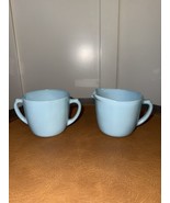 VINTAGE TURQUOISE/BLUE ANCHOR HOCKING / FIRE KING CREAM AND SUGAR SET - $372.42 MXN