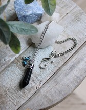 Black Obsidian &amp; Blue Dragonfly Protection Charm - $372.70 MXN