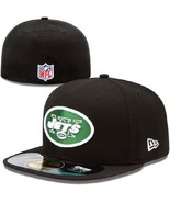 NFL NEW YORK JETS NEW ERA 59FIFTY ON FIELD BLACK FITTED CAP HAT AUTHENTI... - $21.75