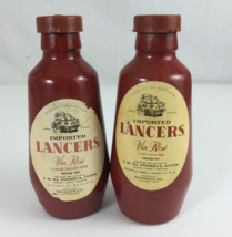 Vintage 1970's Imported Lancers Vin Rose Glass Wine Bottle Salt &amp; Pepper... - $19.39