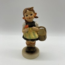 Vintage W. Goebel Hummel Figurine Girl Flower Basket 98/210 West Germany - £15.02 GBP