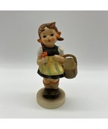 Vintage W. Goebel Hummel Figurine Girl Flower Basket 98/210 West Germany - £15.09 GBP